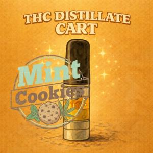 THC Distillate Vape Carts - Mint Cookies