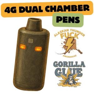 4G Pen - Gorilla Glue (Indica) / Alaskan Thunder Fuck (Indica)