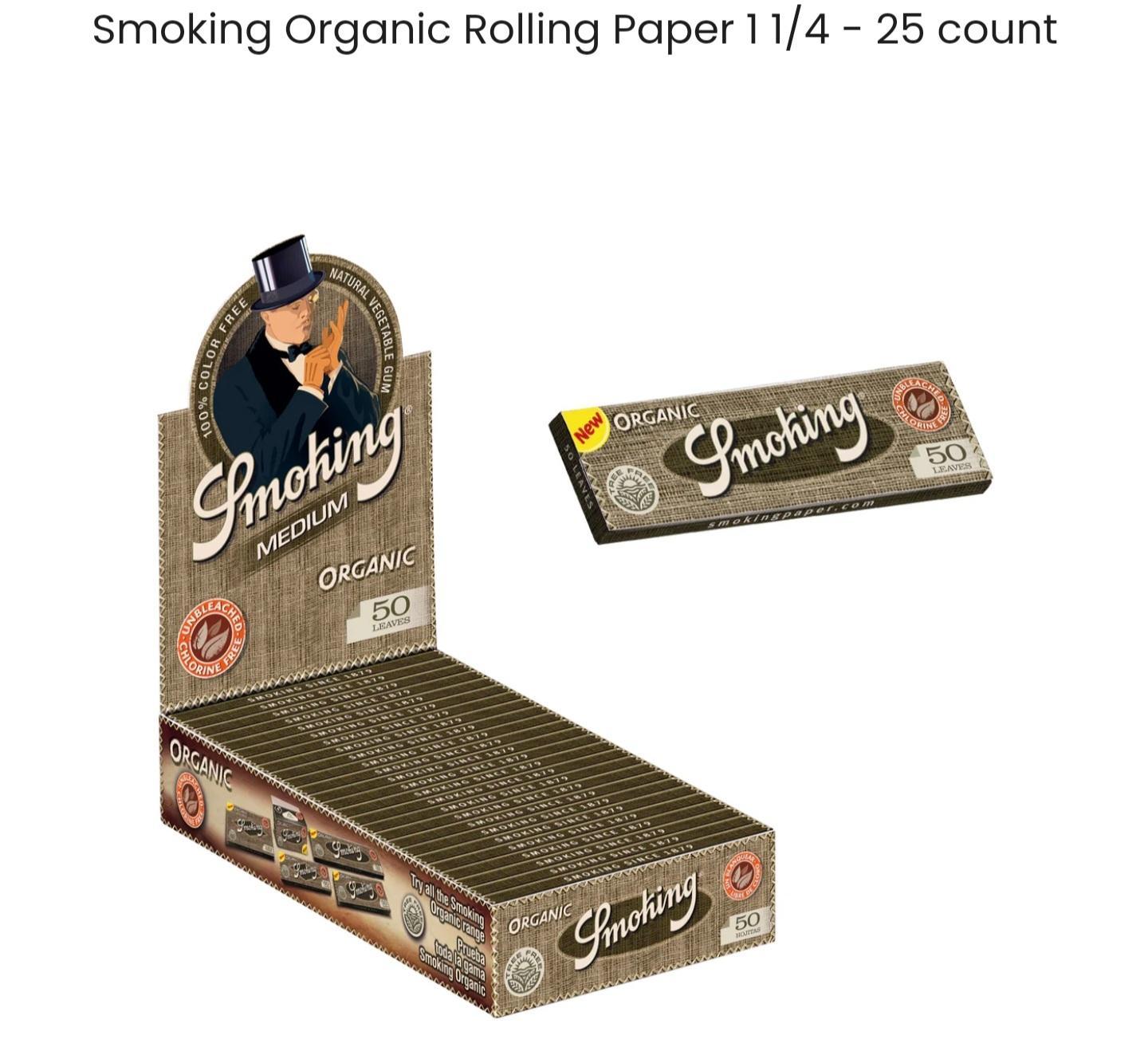 Smoking Organic Rolling Paper – (50 paper per pack)