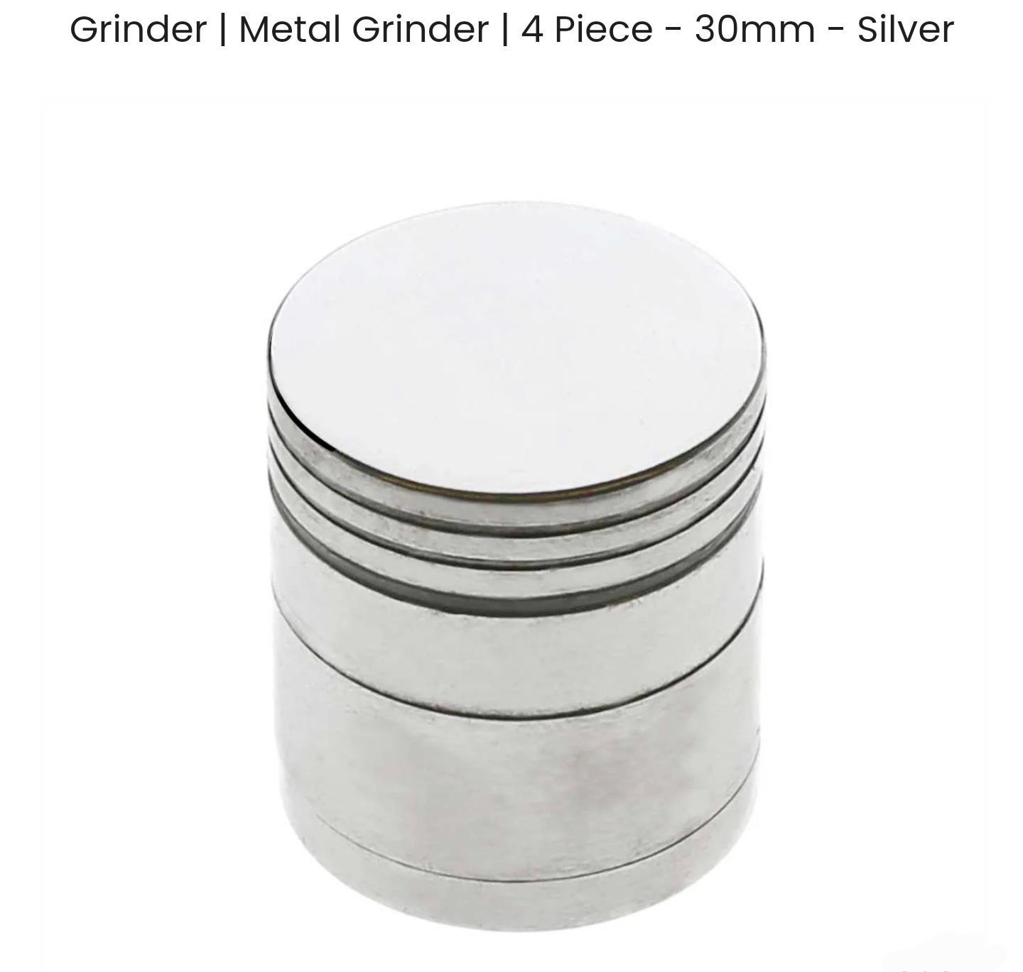 Metal Grinder | 4 Piece – 63mm – Silver