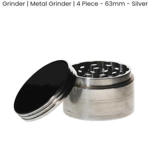 Metal Grinder | 4 Piece – 30mm – Silver Small Grinder