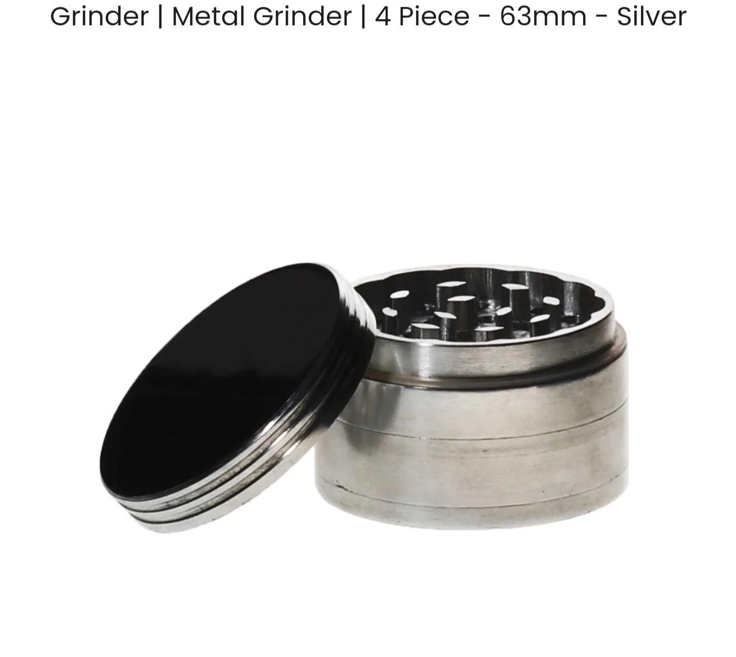 Metal Grinder | 4 Piece – 30mm – Silver Small Grinder